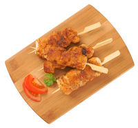 Brochettes en bambou jetables 100% écologiques - Design minimaliste, logo personnalisable, haute qualité, portables, pratiques pour barbecue au charbon de bois