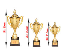 Nouvelle Arrivée En Plastique Trophée Prix Tasse Usine Bon Prix En Gros Logo Personnalisé Base Sport et Jeux En Plastique Golden Trophy Tasse