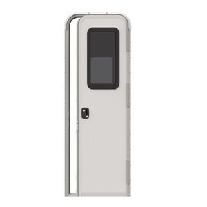 Porte d'entrée de camping-car avec charnière droite et moustiquaire, 24" x 72", coins carrés/ronds, blanche - Product Image 4