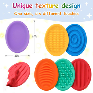 Juguetes Sensoriales Antiestrés para Niños: Paquete de 6 Piedras de Silicona Suave con Textura, Juguetes Calmantes para el Estrés para Estudiantes con Autismo - Product Image 2