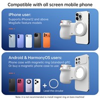 Télécommande sans fil VANARSE avec poignée magnétique compatible avec les appareils photo de smartphones iPhone et Android