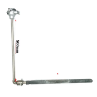 Right Angle L-shaped Thermocouple Silicon Carbide Protective Tube, High Temp Thermo Sensor Used for Molten Aluminum Zinc Furnace