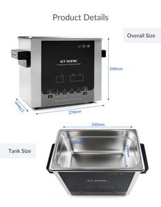 Máquina de Limpieza Ultrasónica Digital de 100W y 40Khz, Limpiador de Cabezales de Impresión Electrónicos Ultrasónicos con Panel de Control Táctil Degas para Laboratorio - Product Image 3