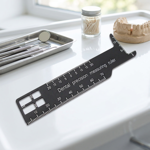 Manuelle Yulin Weiße Dental-Messzange mit Skalen auf beiden Seiten für orthodontische Zahnmessungen im Dentallabor - Product Image 5