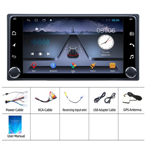 Phổ kép knobs đài phát thanh xe 8 inch 2 din Android tự động đa phương tiện GPS navigation Xe Máy nghe nhạc - Product Image 6