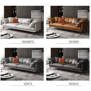 इतालवी वास्तविक चमड़े का फ्यूचरिस्टिक फर्नीचर सोफे लिविंग रूम सेशनल सोफा - Product Image 5