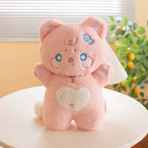 Peluche a Forma di Gatto Cartoon Creativo, Giocattolo Morbido Personalizzato, Regalo Mascotte con Cotone PP per Alleviare lo Stress - Product Image 3