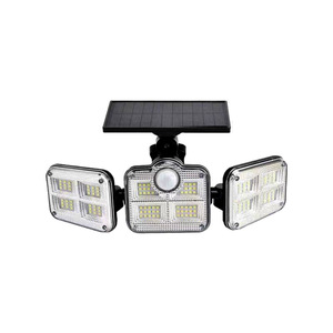 Lámpara de Pared Solar LY de Tres Cabezas con Sensor de Movimiento para Exteriores, Iluminación de Patio - Product Image 2