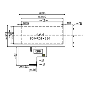 Thanh Loại màn hình <span class=keywords><strong>TFT</strong></span> 4.6 inch <span class=keywords><strong>LCD</strong></span> <span class=keywords><strong>module</strong></span> 800x320 ili5960 ili6122 với pcap cảm ứng điện dung tùy chọn 40 pin RGB giao diện - Product Image 6