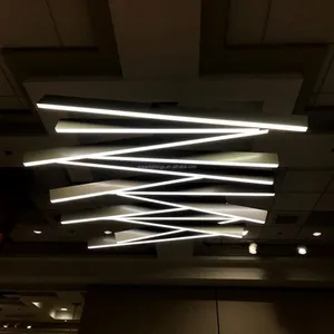 customized trucking system rectangle square ring lamp recessed led linear light linear light fitting 4ft ceiling suspended panel