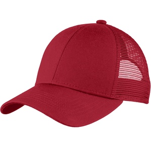 Gorra Trucker Roja de Malla, 6 Paneles, Cierre Trasero Ajustable, Unisex, Casual, para Exteriores, Estilo Primavera-Verano - Product Image 1