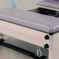 Équipement de gym durable, reformer en bois d'érable, machine de Pilates en bois, lit de fitness portable, machine d'entraînement corporel