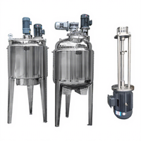 Cuve de mélange en acier inoxydable chauffée électriquement, équipement d'émulsification et de mélange sous vide, cuve de traitement de détergents
