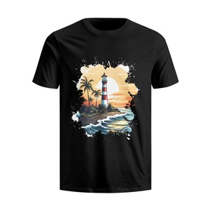 OEM vente en gros guitare grenouille conception coton hommes femmes noir t-shirt 2D imprimé logo personnalisé à manches courtes surdimensionné t-shirts chemises - Product Image 3