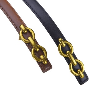 Cinturón de cintura de moda de cuero genuino de estilo coreano para mujer con patrón geométrico de aleación fina del mundo <span class=keywords><strong>dorado</strong></span> - Product Image 5