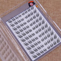Cils en grappe volume russe faits main DIY avec 12 rangées de fibres synthétiques