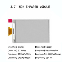 Écran E-Paper E-Ink de 3,7 pouces HAT pour Raspberry Pi 240*416 Noir/Blanc 4 niveaux de gris SPI Autre type de montage