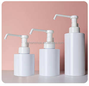 Flacone in Plastica PET Bianco Rotondo Vuoto da 300ml 500ml 800ml con Pompa a Beccuccio Lungo, Produzione Diretta Cinese - Product Image 2