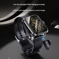 Montre intelligente et écouteurs 2-en-1 S6, résistants à l'eau IP67, écran TFT, contrôle à distance, suivi de la fréquence cardiaque, compatible avec Android