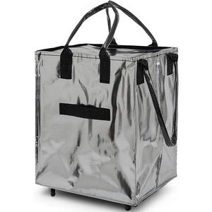 Direct Factory Convenient PP Material <b>Laundry</b> Shopping Rolling Tote <b>Bag</b> with Foldable & Rolling Design Trolley Style Tote - Product Image 1