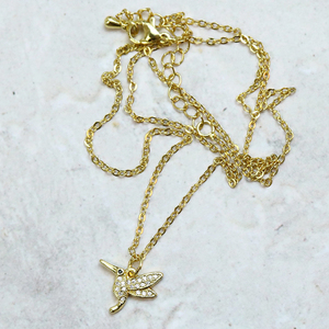 Pendientes con colgante de pájaros, joyería micro pavimentada de circonio, <span class=keywords><strong>collar</strong></span> con colibrí, 2022 - Product Image 2