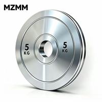 MZ-P1102 Plaques de poids chromées en acier massif 5kg 10kg 15kg 20kg 25kg pour haltères