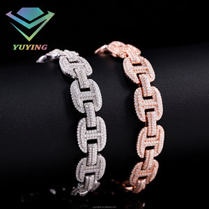 Hip Hop Diamond Jewelry Vvs <b>Moissanite</b> 925 Silver 12mm wide Iced Out for Men Cuban <b>Moissanite</b> Bracelet <b>chain</b> - Product Image 6