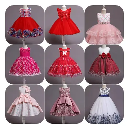 China makes new fashion girl party Princess dress High-end casual children's Princess dress sleeveless chiffon dress