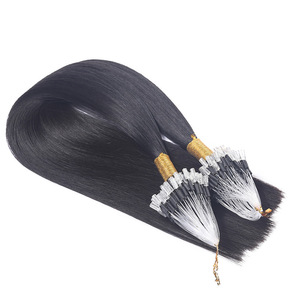 Extensions de cheveux brésiliens Micro Loop Double Drawn sans chaleur ni colle, réutilisables, à anneaux ajustables, installation facile et confortable - Product Image 2