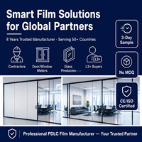 Película Inteligente PDLC Transparente Conmutable, Autoadhesiva, para Ventanas, Vidrio Electrónico, Tinte para Ventanas de Oficina, Película Inteligente PDLC de Ahorro Energético para Puertas