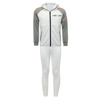 Survêtement d'entraînement en coton et Polyester, Logo personnalisé, vêtements de sport respirants, ensembles de pantalons de survêtement 2 pièces pour hommes, vente en gros