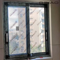 Ventana Corredera de Aluminio con Doble Vidrio Templado Horizontal Moderna de Tamaño Personalizado, con Cerradura Antirrobo, Seguridad y Protección Contra Incendios para Exteriores