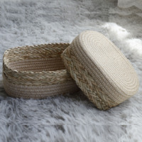 Panier de rangement écologique pour herbe de mer, mini pot de plantes naturelles, en paille fait main, pour fleurs de mer, bali, prix bas,