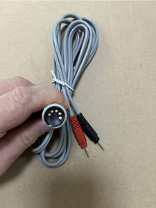 Cable de electrodo de terapia gris 5 Corn 2M 2 Pin para máquina de terapia <span class=keywords><strong>Digital</strong></span> Unidad <span class=keywords><strong>Tens</strong></span> Masajeador Producto de masaje - Product Image 3