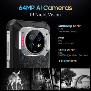 Teléfono Resistente Oukitel WP19 con Visión Nocturna, Batería de 21000 mAh, <span class=keywords><strong>Smartphone</strong></span> de 8GB 256GB, Cámara de 64MP, Teléfono Celular con Pantalla de 90 Hz y Helio G95 - Product Image 5