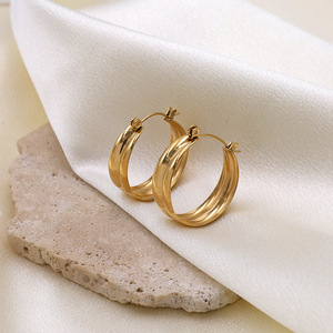 Geometric Stud Earrings Gold Zinc Alloy Fashion Jewelry For Women - Product Image 1