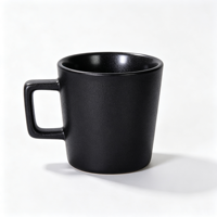 Vente en gros usine : Service de table en grès noir de 16 pièces avec kit de tasses, design mat européen moderne, peint à la main, compatible lave-vaisselle
