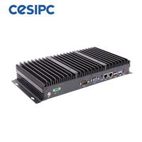 Linux Intel Core Cpu 16 GB Ram kotak Mini komputer PC Industri PC 4 komputer tertanam Ethernet