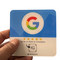 Placa NFC de Google para Mesa, Soporte NFC para Mesa, Tarjeta de Visita NFC, Placa NFC para Reseñas de Google para tu Negocio