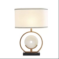 Lampes de bureau, lampe de table créative, simple, moderne, anneau en marbre, style chinois unique, lampe de chevet pour chambre à coucher, salon