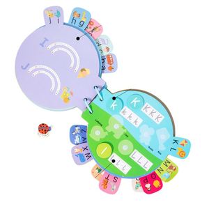 X515 Livre d'activités éducatif pour enfants, jeu de lettres anglaises, jouet d'apprentissage pour enfants, jouet d'entraînement au contrôle du stylo, livre silencieux - Product Image 3