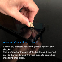 Protection d'écran en verre trempé HD anti-rayures saphir 9H Mohs anti-traces de doigts étanche pour téléphone portable