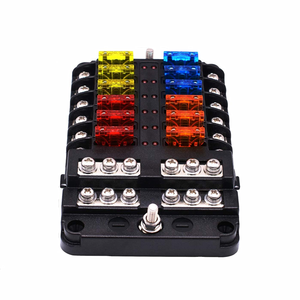 12V sigorta bloğu 12 devre sigorta kutusu kiti nemli geçirmez sigorta paneli ile deniz otomotiv motosiklet RV için Led uyarı göstergesi - Product Image 4