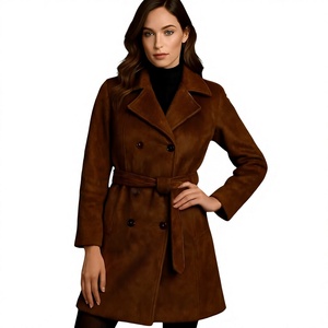 Chaqueta de Moto Vintage para Mujer, de Cuero de Oveja Premium, Ecológica, Impermeable, Corte Largo y Ajustado - Product Image 5