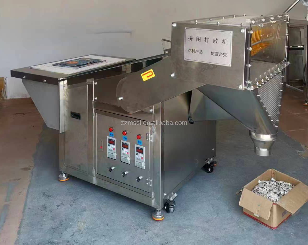 ジグソーパズルの破壊とビニール袋の包装機頭の体操パズルの袋