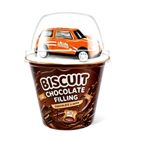 BESTAR Jouet Voiture à Snacks pour Enfants, Pack Cadeau, Motif Dessin Animé Mignon, Biscuit Croustillant en Forme d'Ours Fourré au Chocolat, Snack Solide Noir