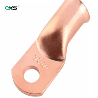 Connecteur de borne 8 AWG, bornes à anneau, en laiton/cuivre étamé, cosses à sertir, pour câble de soudage, œillet en cuivre nu, électrique