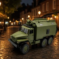 Camion RC de qualité hobby 6x6, camion-benne 2,4 GHz LED 40 min ABS+Métal Prêt à l'emploi Intérieur-Extérieur Fonction Suivez-moi Chargeur inclus