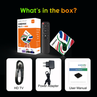 Vente directe d'usine, boîte TV Android 16 4K 60fps 2.4GHz 802.11n WIFI 100MB Ethernet Port, processeur Quad Core Mortal G96max