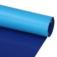 Bâche de piscine tissée en PVC enduit, anti-UV, solide, imperméable, épaisseur 1 mm, 1250 g/m², couleur bleue, de Heli Textile